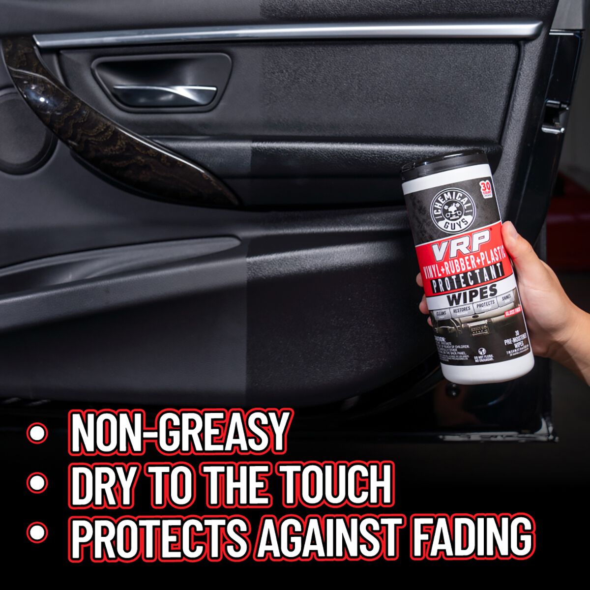 Chemical Guys V.R.P Trim Protectant 30PK Wipes, , scaau_hi-res