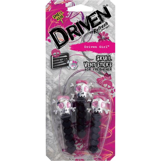 Driven Vent Stick Air Freshener Girl Skulls 3 Pack Supercheap Auto