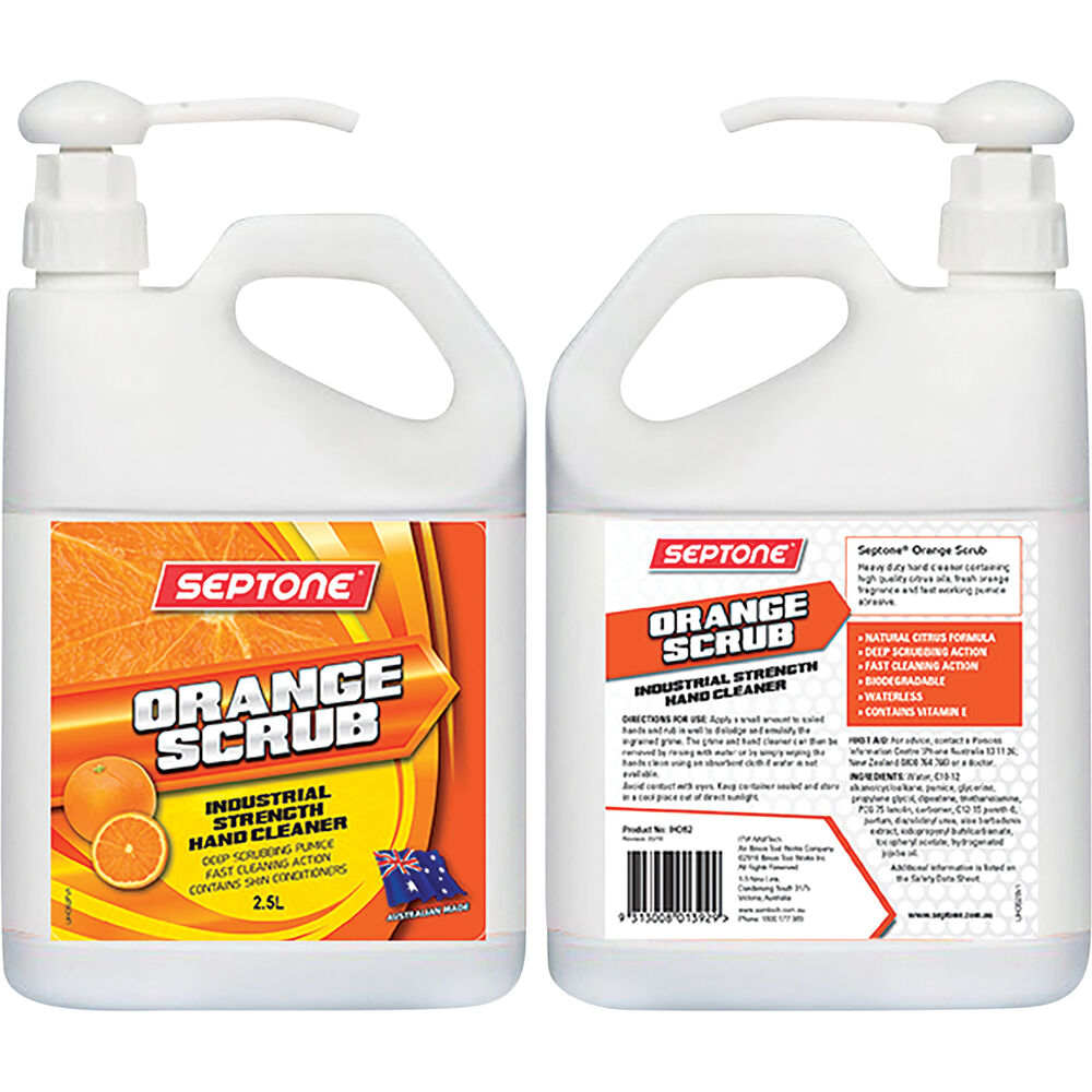 Septone Orange Scrub Hand Cleaner 2.5 Litre Supercheap Auto