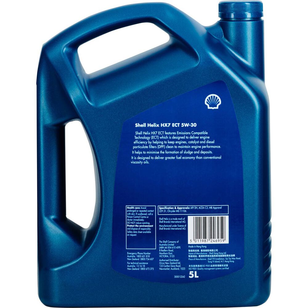 Shell Helix Hx7 Ect Engine Oil 5w 30 5 Litre Supercheap Auto