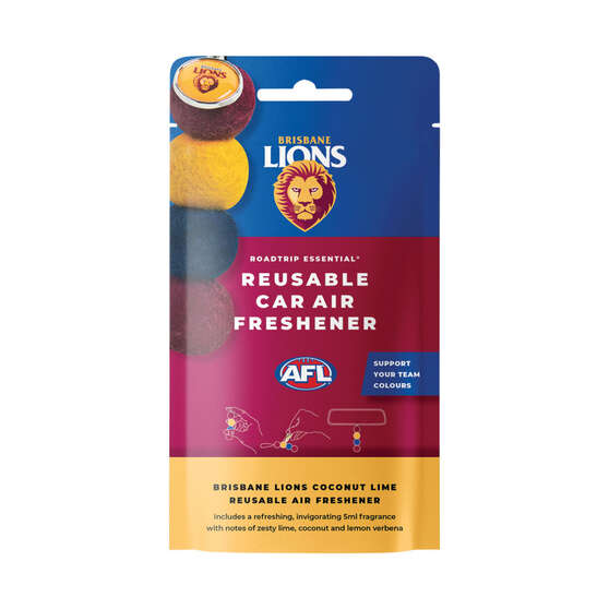 Roadtrip Essential Air Freshener Set Brisbane Lions Coconut Lime 5ml, , scaau_hi-res
