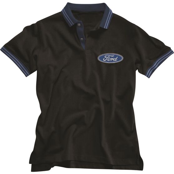 Ford Polo Shirt Black, , scaau_hi-res