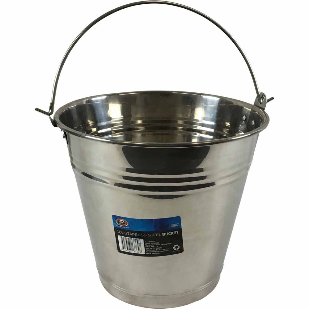 SCA Stainless Steel Bucket 10 Litre Supercheap Auto