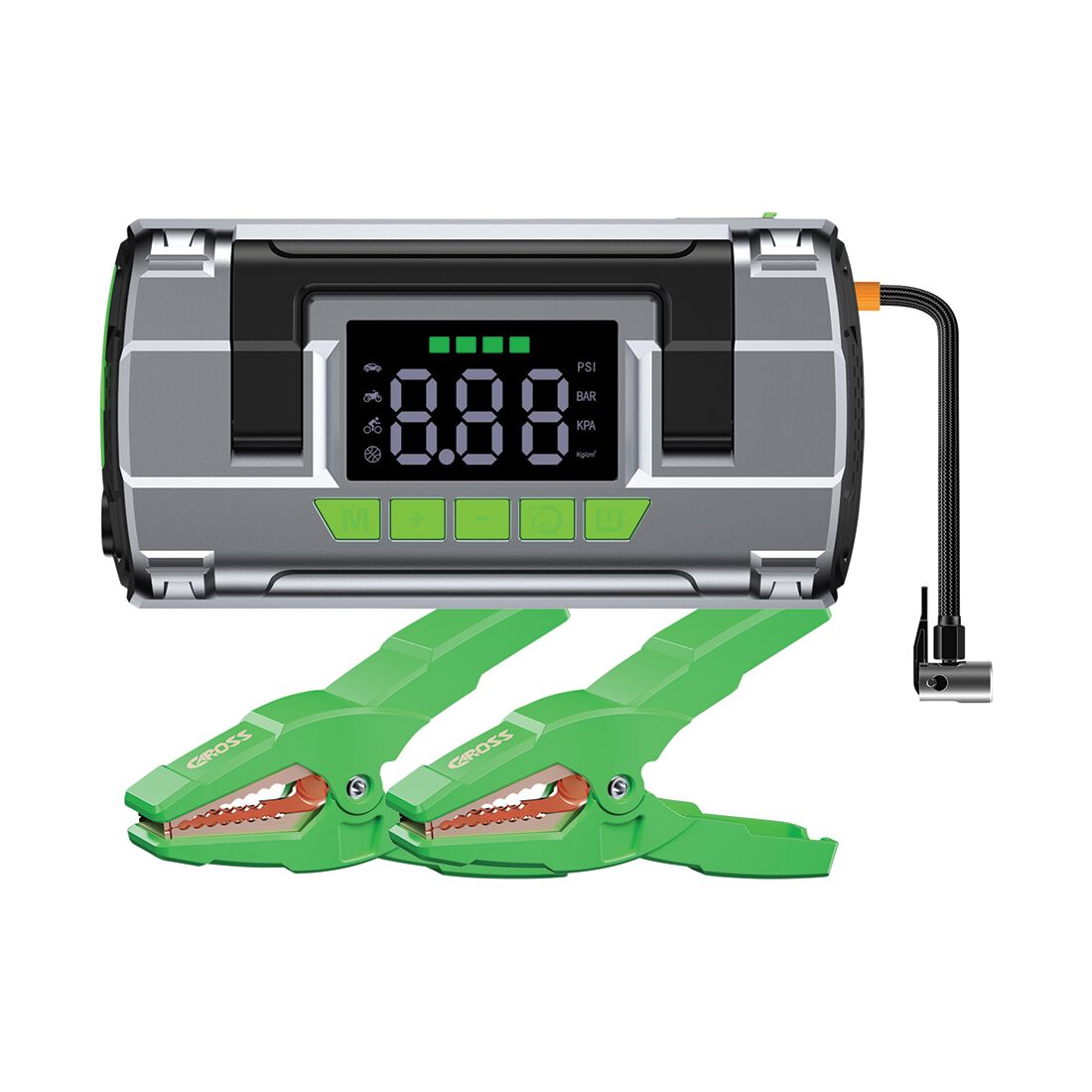 CAROSS T14 12V 2000A Smart Lithium Jump Starter With Built-in Air Compressor & 3 Mode LED Worklight, , scaau_hi-res