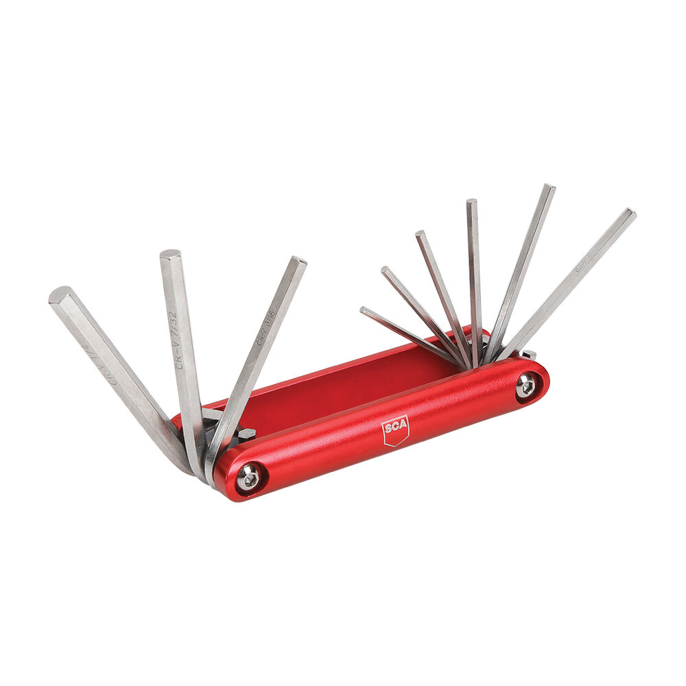 SCA Folding Hex Key Set SAE, 9 Pieces Supercheap Auto