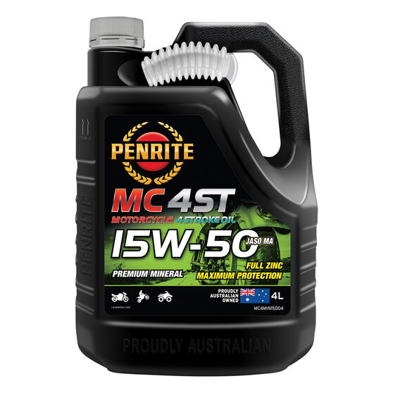 Penrite MC-4 Motorcycle Oil - 15W-50, 4 Litre, , scaau_hi-res