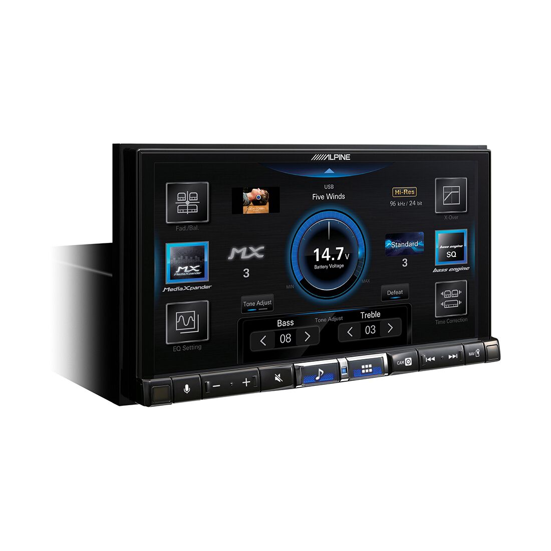 Alpine ILX-507E 7&quot; Hi-Res Audio Receiver with Wireless Apple CarPlay and Wired Android Auto, , scaau_hi-res