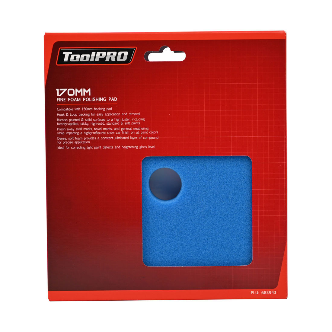 ToolPRO 170mm Fine Foam Polishing Pad Blue, , scaau_hi-res