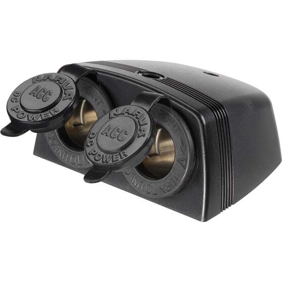 Narva 12/24V Twin Accessory Socket -  Surface Mount, , scaau_hi-res
