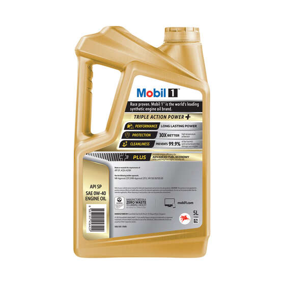 Mobil 1 Triple Action 0W-40 Engine Oil 5 Litre, , scaau_hi-res