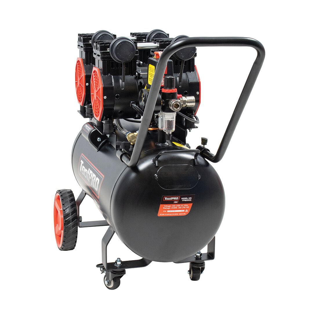 ToolPRO Air Compressor Silenced 2.75HP 50 Litre tank, , scaau_hi-res