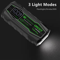 CAROSS T18Pro 12V 1500A Compact Smart Lithium Jump Starter With Built-in 3 Mode Light, , scaau_hi-res