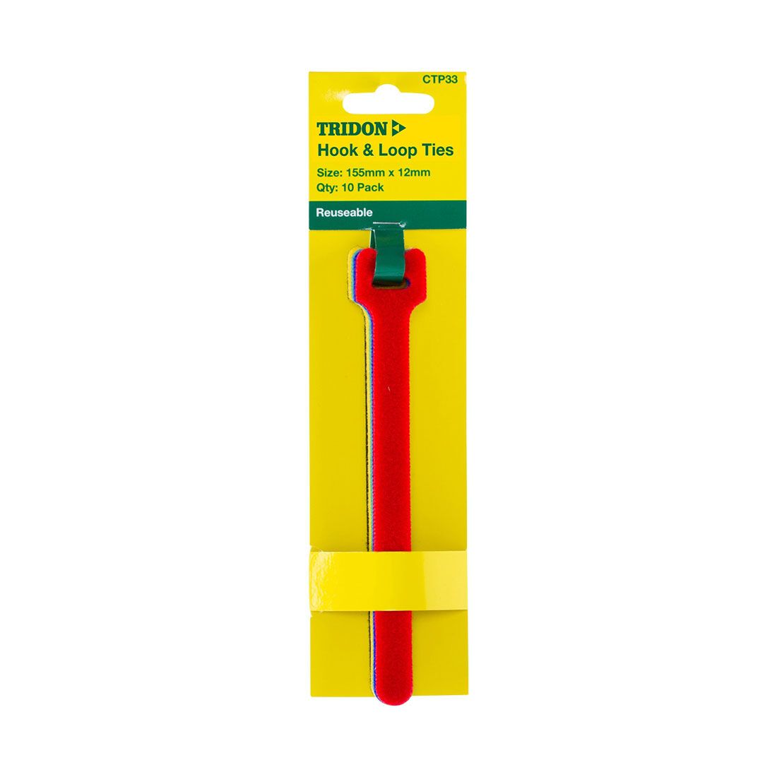 Tridon Reusable Loop Tie Pack, Assorted Colours, 155mm x 12mm, 10 Pack - CTP33, , scaau_hi-res
