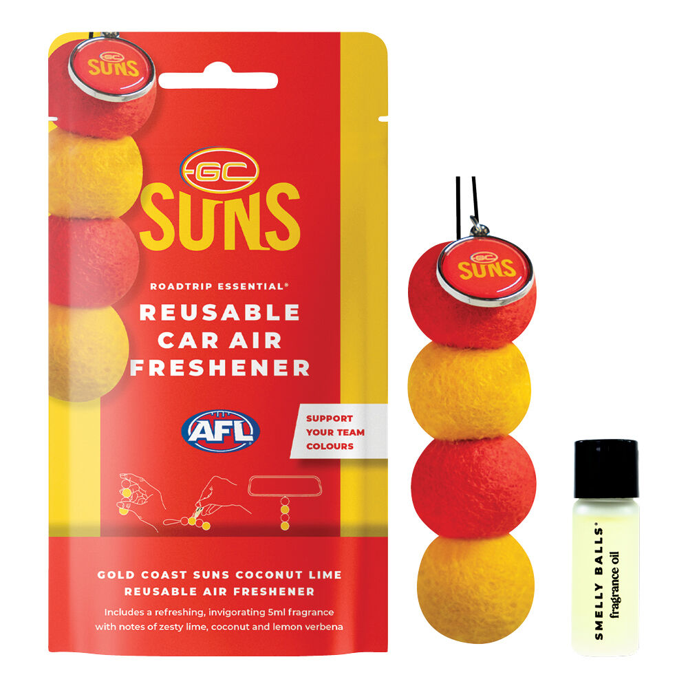 Roadtrip Essential Air Freshener Set Gold Coast Suns Coconut Lime 5ml, , scaau_hi-res
