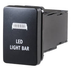 Narva OE Style Switch - Suits Toyota Landcruiser Prado 150-200 Series, Driving Light Bar Push On/Off Blue LED, Toyota, 63302BL, , scaau_hi-res