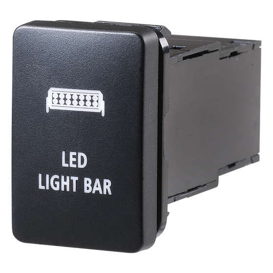 Narva OE Style Switch - Suits Toyota Landcruiser Prado 150-200 Series, Driving Light Bar Push On/Off Blue LED, Toyota, 63302BL, , scaau_hi-res