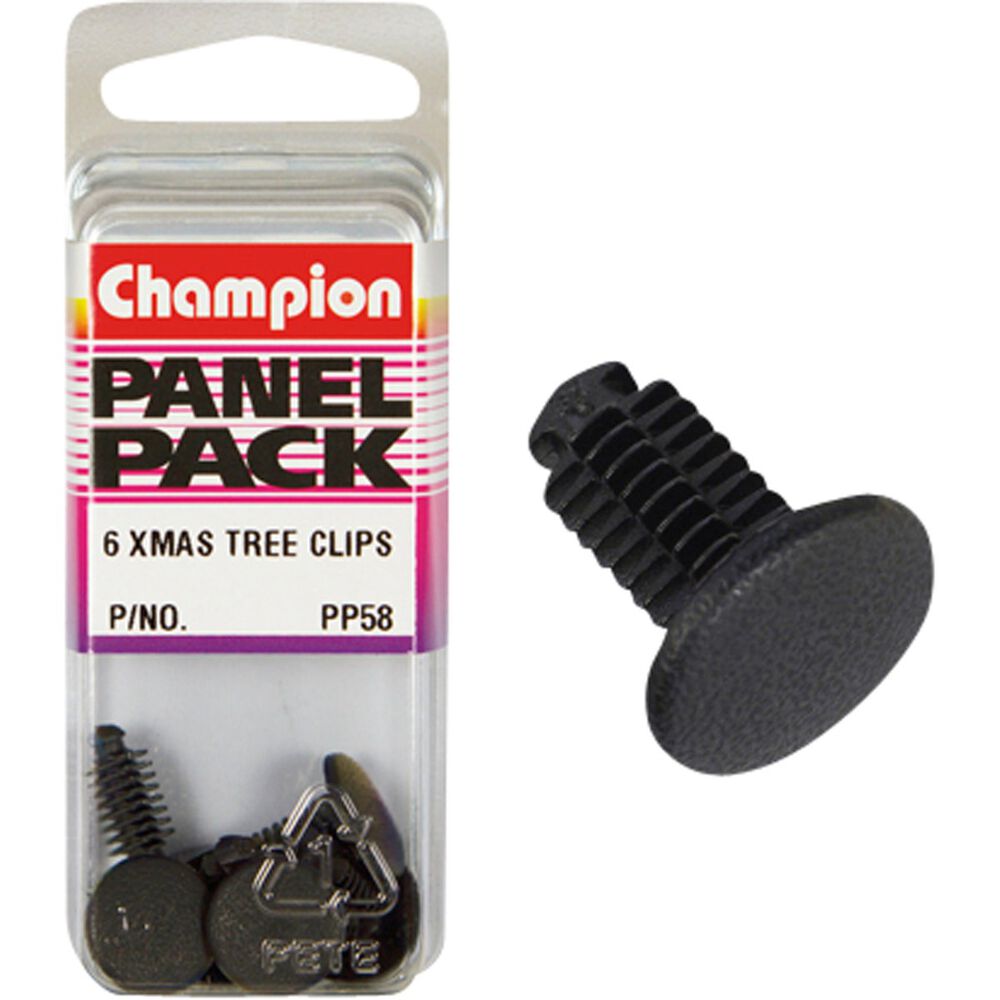 Champion Panel Pack Christmas Tree Clips PP58, Black Supercheap Auto