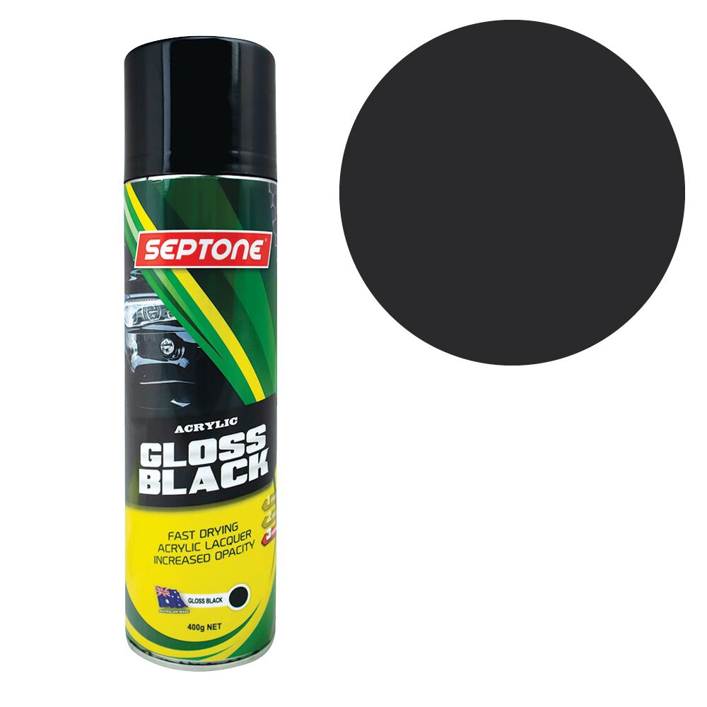 Septone&reg; Acrylic Paint, Gloss Black - 400g, , scaau_hi-res