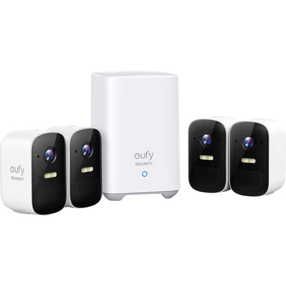 Eufy 2C Wireless 1080p Security Camera System 4 Pack, , scaau_hi-res