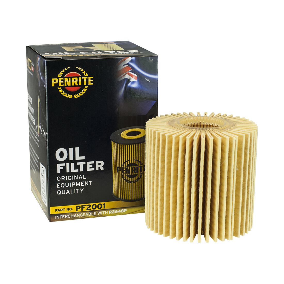 Penrite Oil Filter PF2001 (Interchangeable with R2648P), , scaau_hi-res