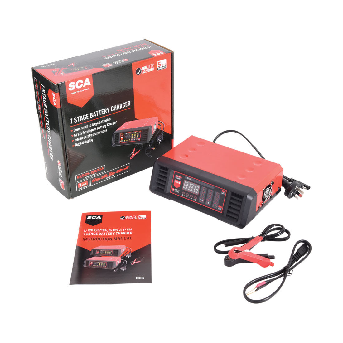 SCA 7 Stage Battery Charger 6/12V 2/8/15 Amp, , scaau_hi-res
