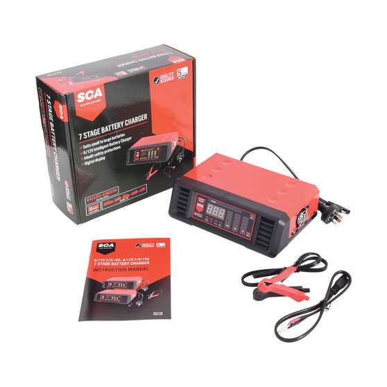 SCA 6/12V 2/8/15 Amp Battery Charger, , scaau_hi-res