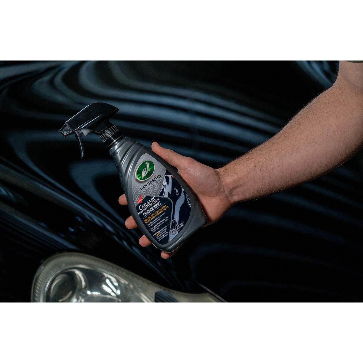 Turtle Wax Hybrid Solutions Ceramic Black Spray Wax 473mL, , scaau_hi-res