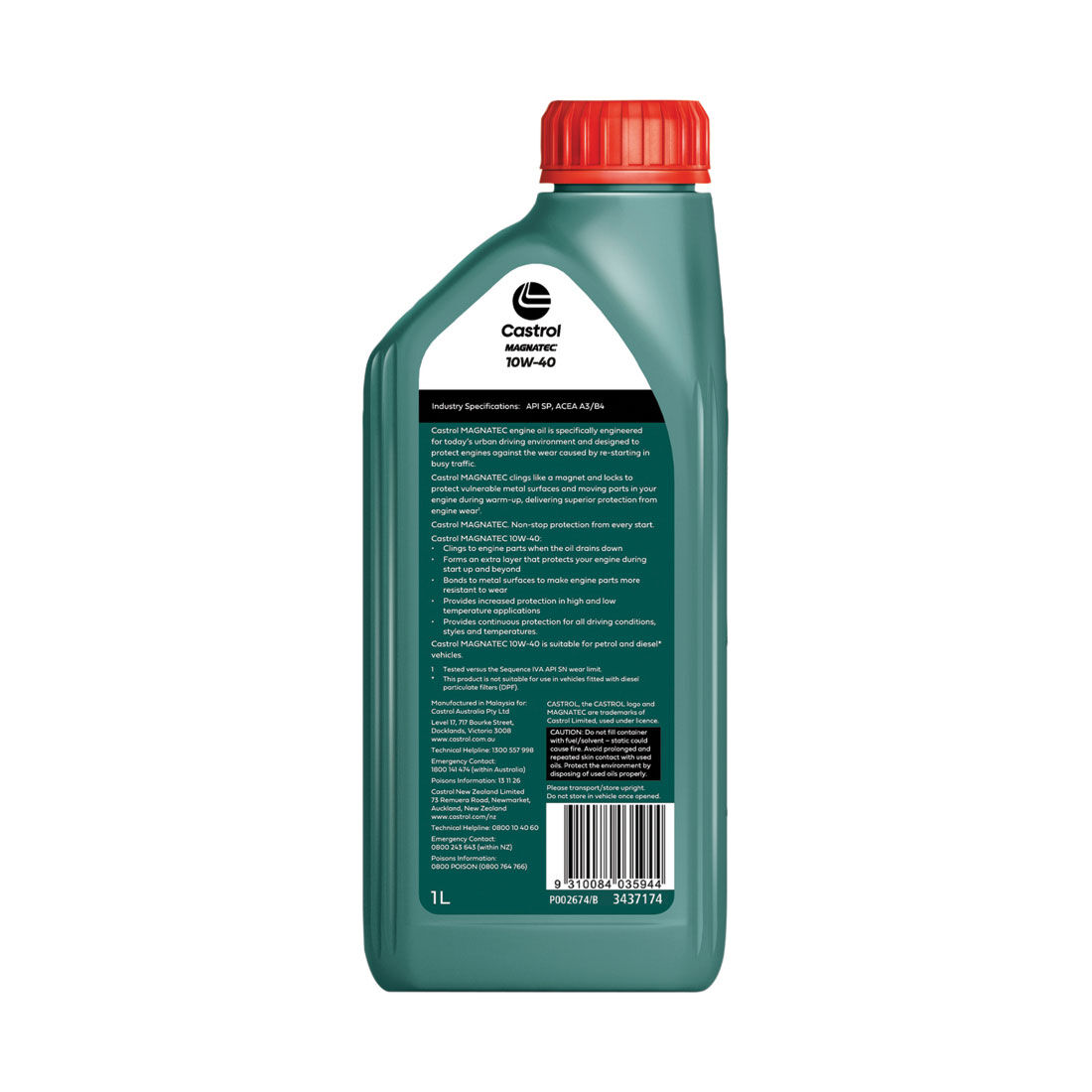 Castrol MAGNATEC Engine Oil, 10W-40, 1 Litre, , scaau_hi-res
