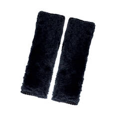 CLOUDLUX Seat Belt Buddies Sheepskin Black Pair, , scaau_hi-res