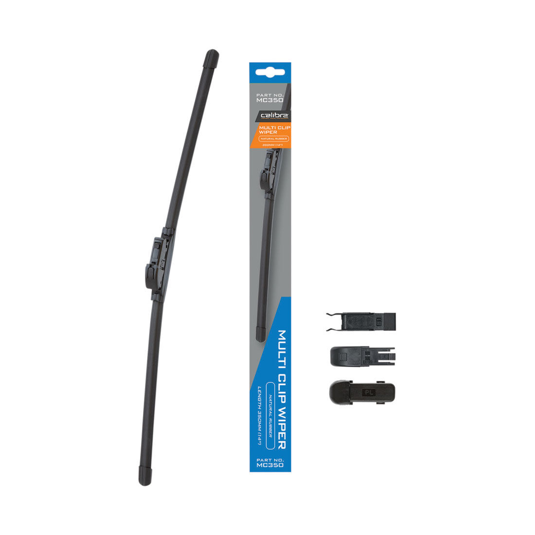 Calibre Multi-Clip Wiper Blade 350mm (14") Single - MC350, , scaau_hi-res