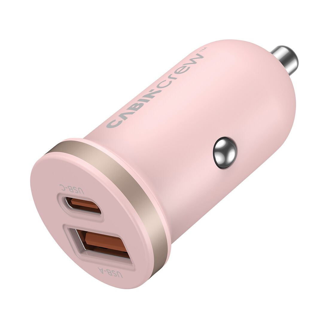 Cabin Crew 30W Dual Port Car Charger Pink, , scaau_hi-res