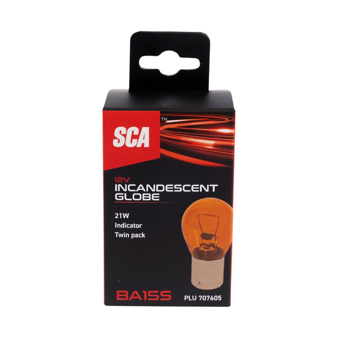 SCA Incandescent Globe - PY21W 12V 21W - 2 Pack, , scaau_hi-res