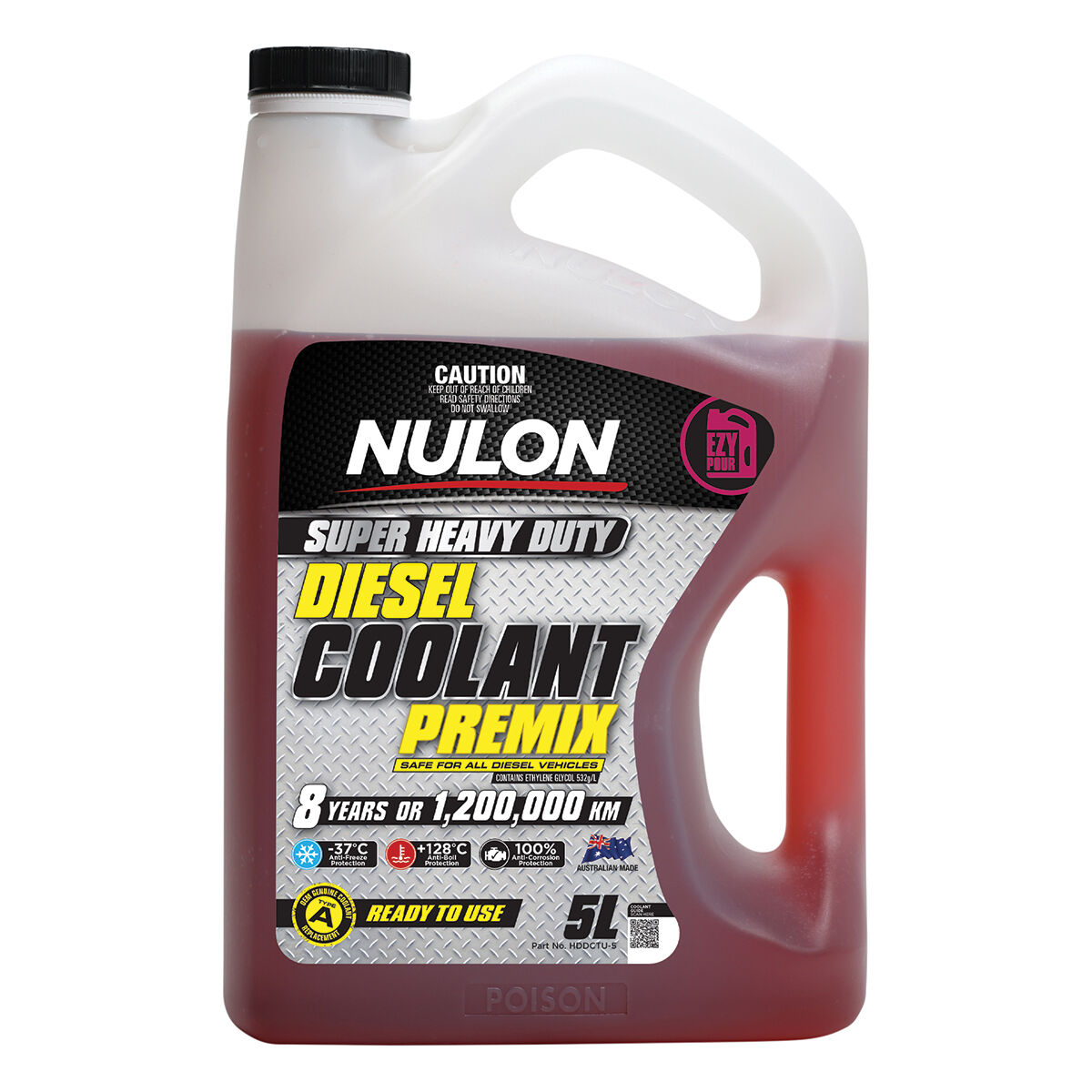 Nulon Red Heavy Duty Diesel Coolant Premix - 5 Litres, , scaau_hi-res