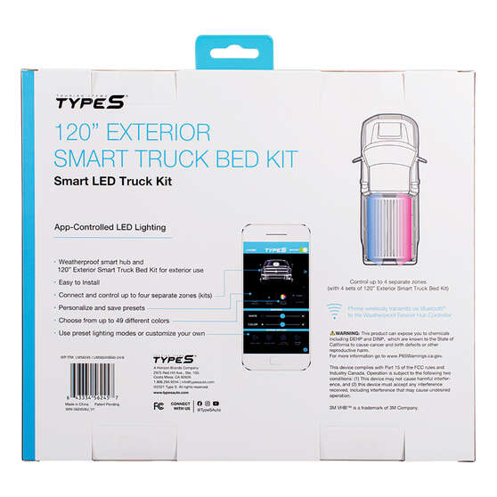 Type S Exterior LED 120" Truck Bed Kit, , scaau_hi-res