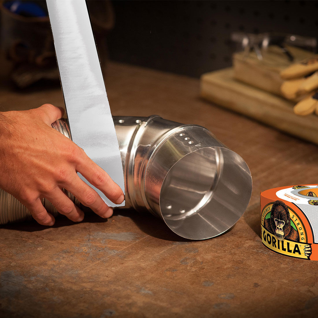 Gorilla Tape White 48mm X 9.1m, , scaau_hi-res