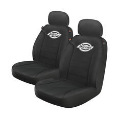 Dickies Repreve Polyester OG Black/White Logo Seat Covers Black Adjustable Headrests Airbag Compatible, , scaau_hi-res
