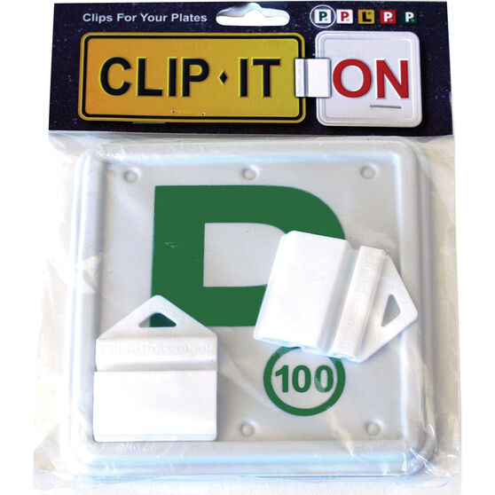Clip It On NSW '100' Green P Plate and Clips Twin Pack, , scaau_hi-res