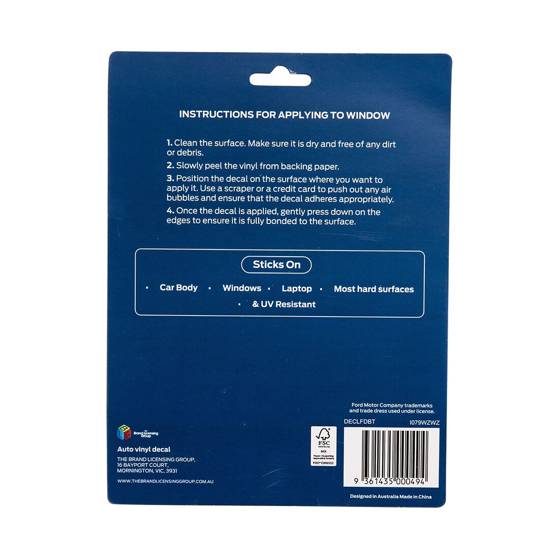 Vinyl Sticker Ford Built Tough, , scaau_hi-res