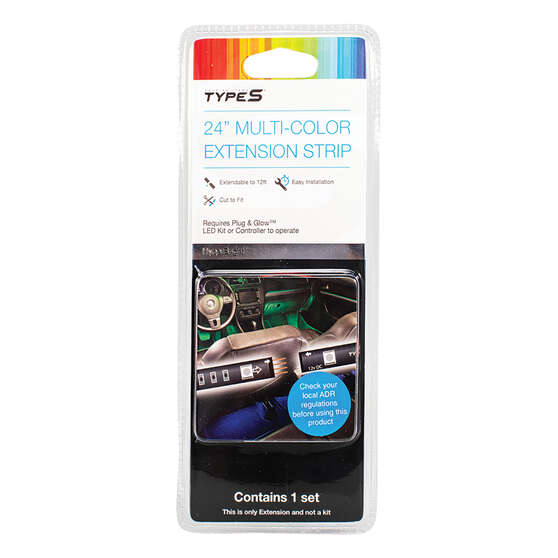 Type S Interior LED Accessory 24" Strip Multi Colour, , scaau_hi-res