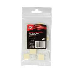 SCA Cable Tie Mounts Small, 25 Pack, White, , scaau_hi-res