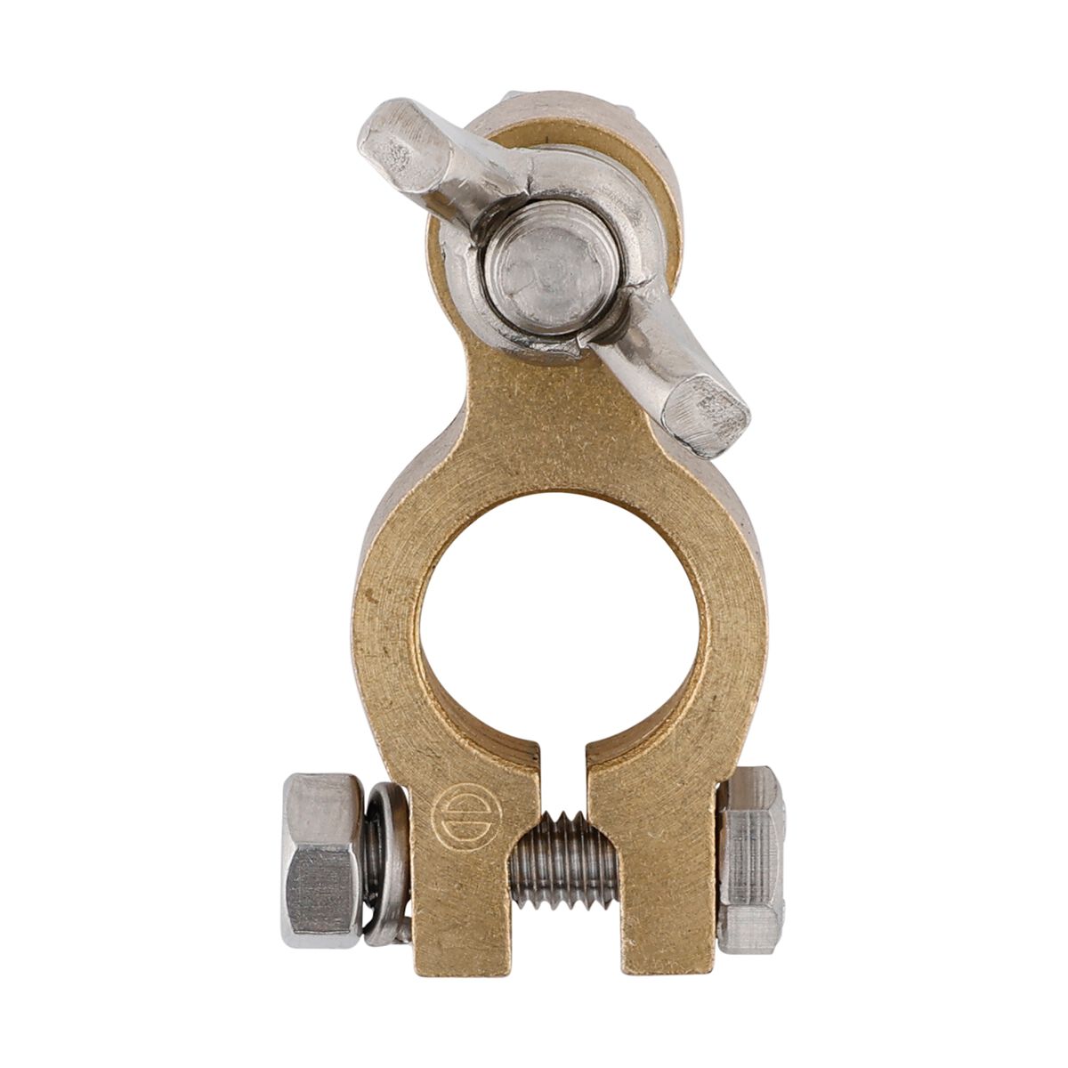 Century Battery Terminal, Forged Brass, Wingnut Type - Negative, , scaau_hi-res