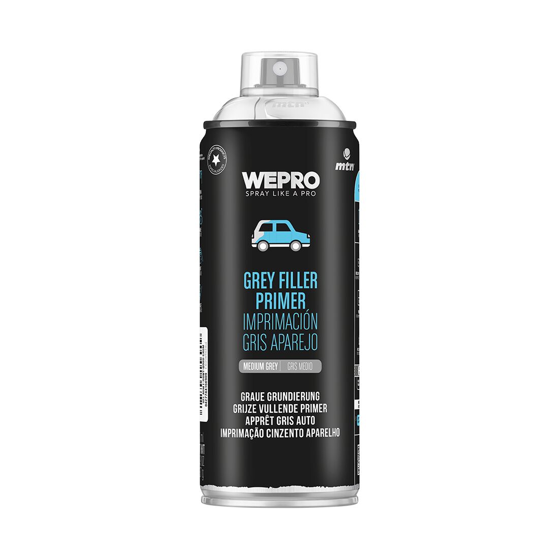 MTN WEPRO Filler Primer Medium Grey 400mL, , scaau_hi-res