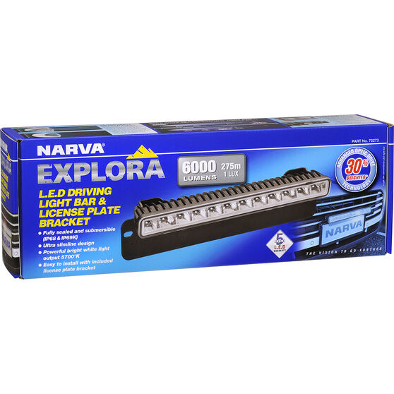 Narva Explora LED Driving Light Bar w/ bracket 14" 60W Supercheap Auto