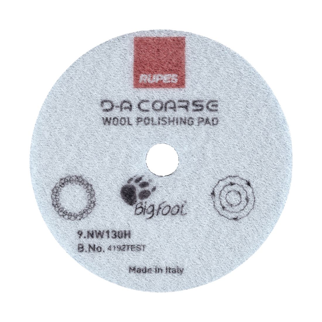 RUPES D-A Precision Pro Blue Coarse Wool Polishing Pad - 130mm, , scaau_hi-res