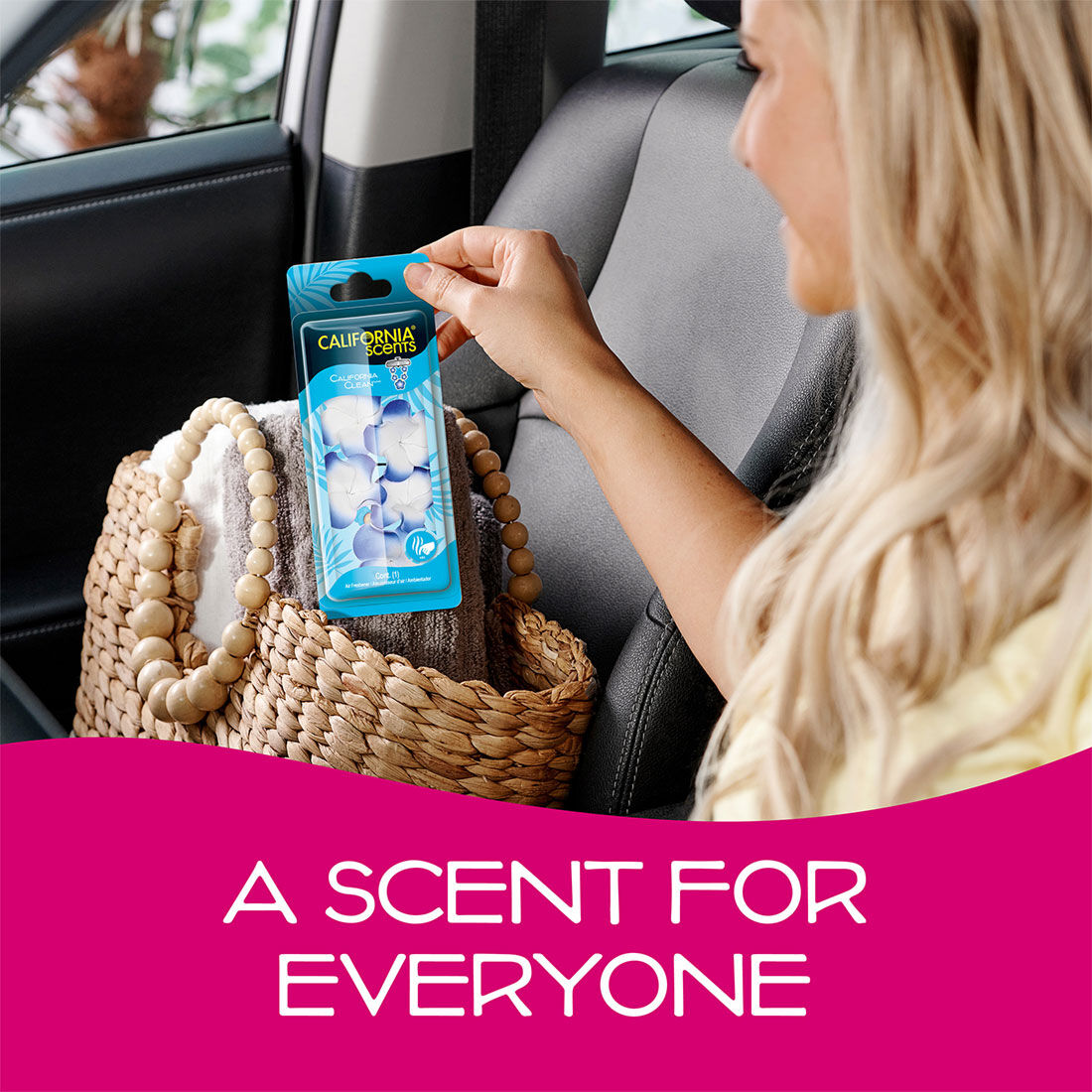 California Scents Novelty Hanging Lei California Clean Car Air Freshener - 1PK, , scaau_hi-res