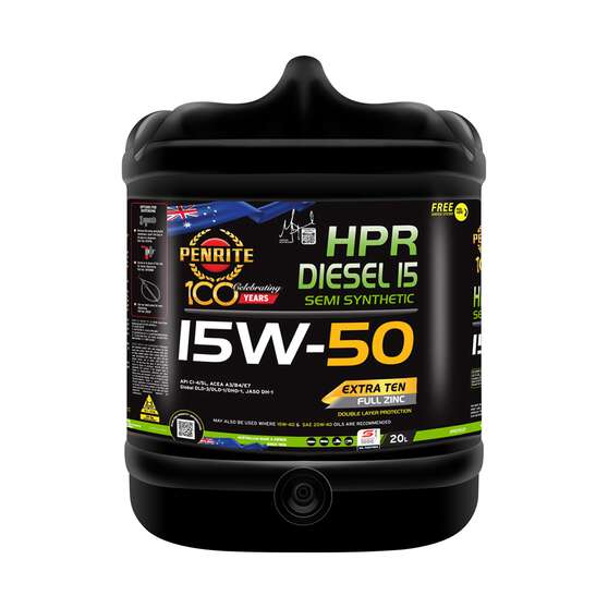 Penrite HPR Diesel 15 Engine Oil - 15W-50, 20 Litre, , scaau_hi-res