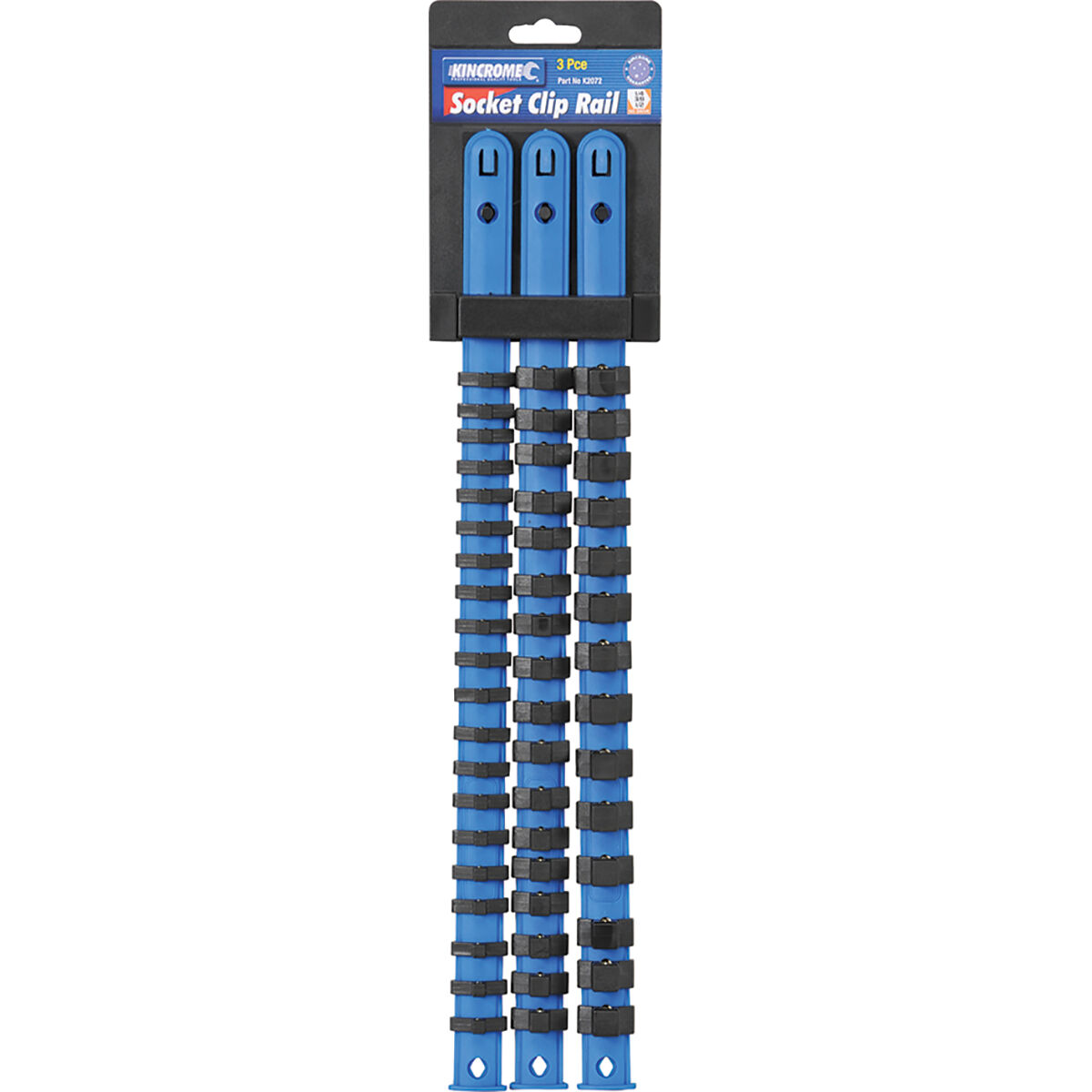 Kincrome Socket Rail Set 1/4, 3/8 & 1/2" Drive 3 Piece, , scaau_hi-res