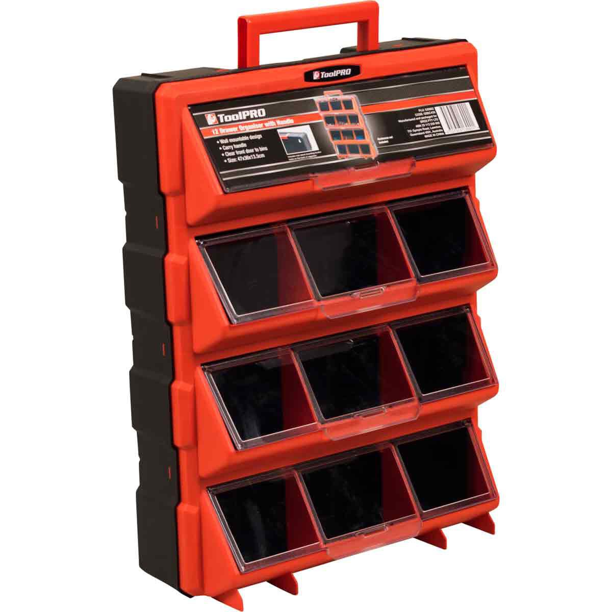 ToolPRO Organiser Portable 12 Drawer, , scaau_hi-res