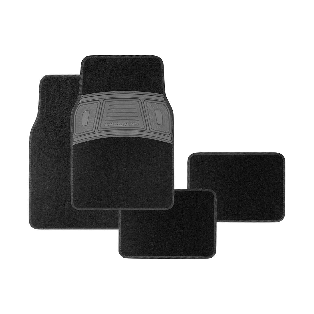 Skechers Carpet Floor Mats Black Set of 4, , scaau_hi-res