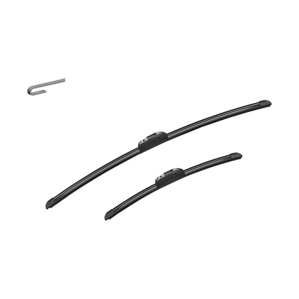 Mattacus Multi Aero Wiper Blades Pair - 26inch (650mm) & 16inch (400mm) Flat Black